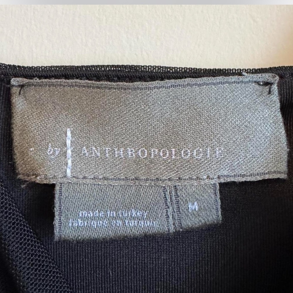 Anthropologie Sweetheart Ruched Black Bodysuit - Size M - Picture 4 of 8